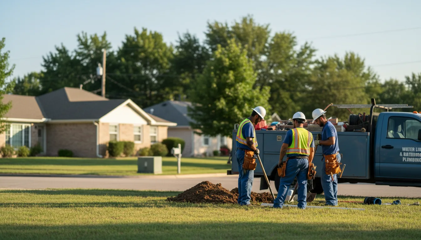 Residential water line and bathroom plumbing service in Athens, TN